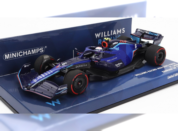 WILLIAMS F1 Fw44 Team Williams Racing №6 Bahrain Gp (2022) Nicholas Latifi, Blue