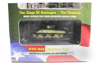 Танк M4A3 Sherman WWII + диорама "Осада Бастони" (1944)