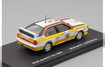 AUDI Quattro N10 Winner Rally Acropolis (1984) S.Blomqvist - B.Cederberg, White Yellow Black