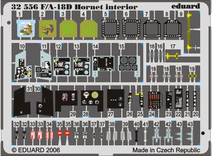 Цветное Фототравление для F-18D interior