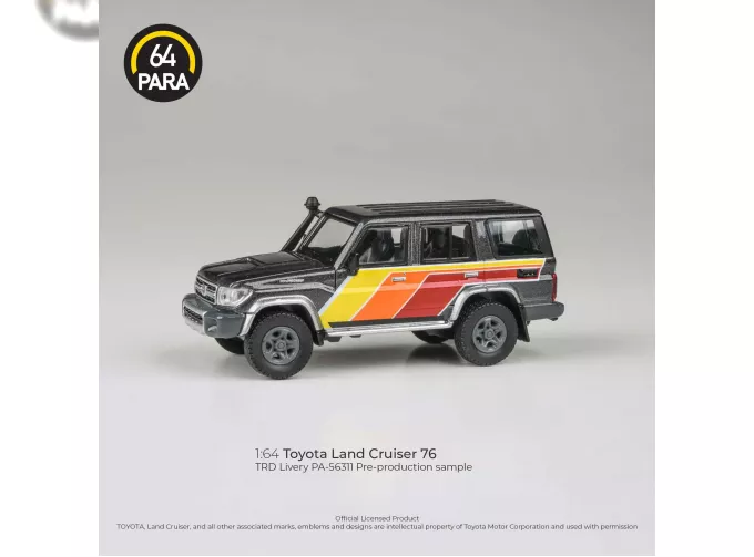 TOYOTA Land Cruiser Lc76 Trd Rhd (2014), Grey Red Orange Yellow