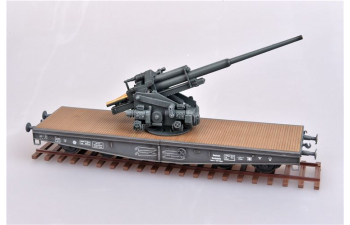 WWII Germany 128mm Flak 40 Anti-Aircraft Railway Car