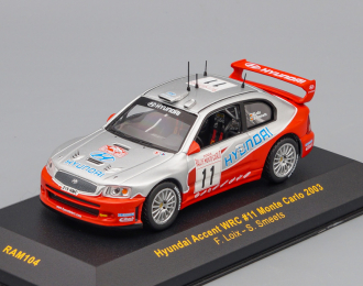 HYUNDAI ACCENT WRC #11 F.LOIX-S.SMEETS Rally Monte-Carlo 2003, silver / red