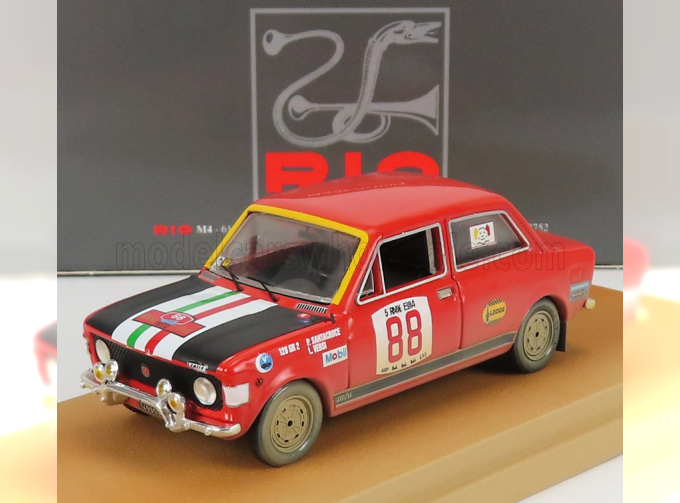 FIAT 128 Rally №88 Rally Isola D' Elba (1972) P.santacroce - L.versi, Red Black