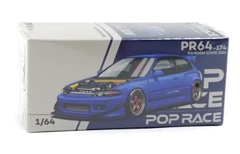 Pandem Civic EG6, metallic blue with open hood