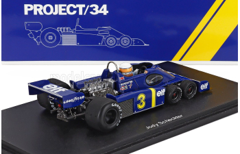 TYRRELL F1 P34 Elf 6-wheels №3 2nd British Gp (1976) Jody Scheckter, Blue Yellow