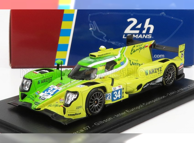 ORECA Gibson 07 Gk428 4.2l V8 Team Inter Europol Competition N34 24h Le Mans (2022) J.Smiechowski - A.Brundle - E.Gutierrez, Light Green Yellow