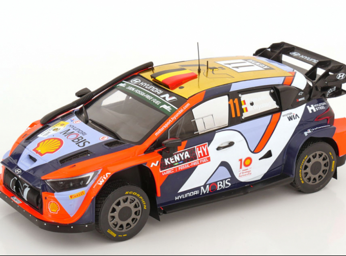 HYUNDAI I20n Rally1 Team Hyundai Shell Mobis Wrt №11 5th Rally Safari Kenya (2024) Thierry Neuville - Martijn Wydaeghe