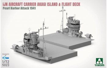 Сборная модель IJN AIRCRAFT CARRIER AKAGI ISLAND & FLIGHT DECK Pearl Harbor Attack 1941