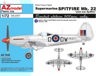 Сборная модель British Famous Fighter Supermarine Spitfire Mk. 22 post war Spitfire