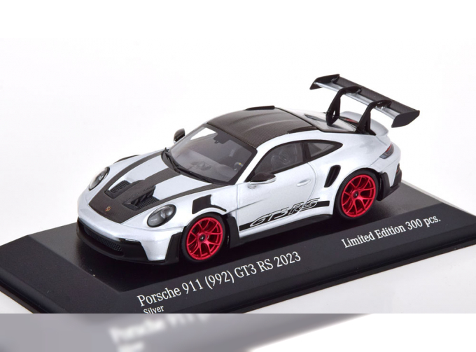 PORSCHE 911 (992) GT3 RS Weissach Package (2023), silver red