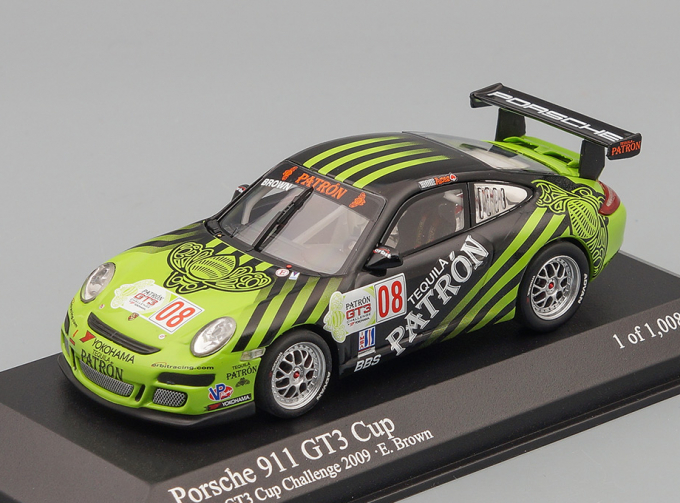 PORSCHE 911 GT3 Cup E. Brown IMSA GT3 Challenge (2009), green / black