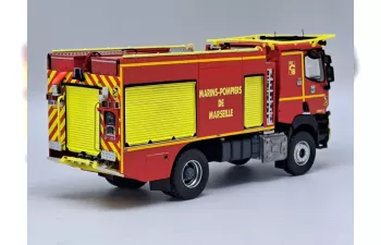 RENAULT K430 Gimaex Cmogp Bmpm Tanker Truck Saupers Pompiers Marins De Marseille 2-assi (2019), Red Yellow