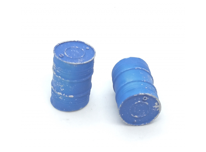 Аксессуары для моделей Бочка металлическая 200 л. (окрашенная, со следами эксплуатации, синяя), набор 2 шт.
