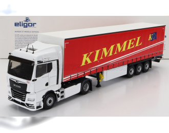 MAN Tgx 18.470 Truck Telonato Kimmel Transports (2020), White Red