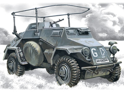 Сборная модель Sd.Kfz.223- германский бронеавтомобиль радиосвязи
