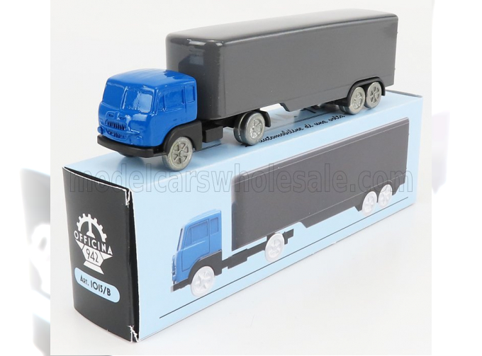 FIAT 682 T2 Truck Semirimorchio Furgonato (1955), Blue Silver