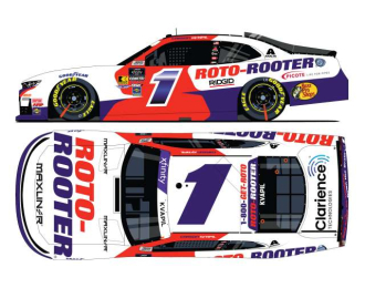 Chevrolet #1 Carson Kvapil *Roto-Rooter*, white/red/blue 2025
