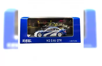 BMW M3 GTR E46 Need for Speed Livery, silver / blue