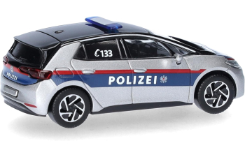 VOLKSWAGEN ID.3  Polizei Österreich,  silver/blue/red