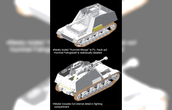 Сборная модель Самоходка "Hummel-Wespe" le Pz.Haub