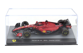 FERRARI F1 Sf-23 Team Scuderia Ferrari №16 Season 2023 Charles Leclerc - Con Vetrina - With Showcase, Red Black
