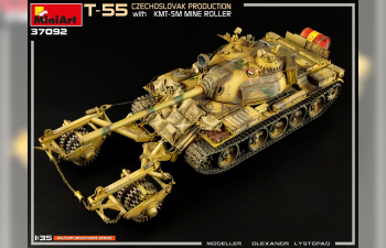 Сборная модель Танк Т-55А чехословацкого производства с КМТ-5М
