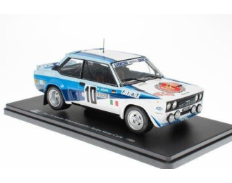 FIAT 131 Abarth Team Fiat Italia (night Version) №10 Winner Rally Montecarlo (1980) Walter Rohrl - Christian Geistdorfer, White 2 Tone Blue