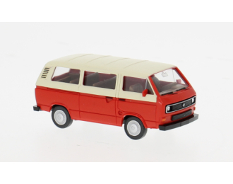 VOLKSWAGEN T3 Bus (1979), red / beige