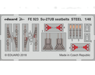 Фототравление для модели Su-27UB seatbelts STEEL