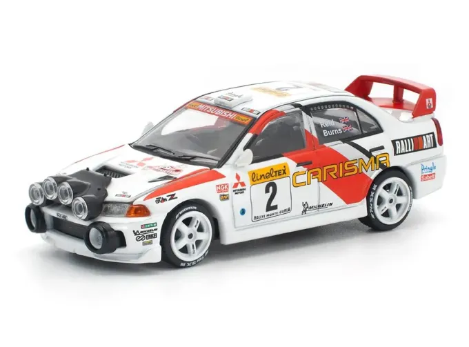 MITSUBISHI Lancer Evolution IV Monte Carlo Rally (1998), white/red/orange 