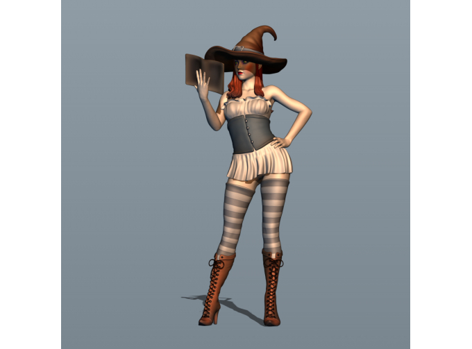 Фигурка 665 Ведьма с книгой, окрашенная