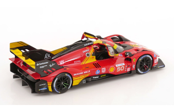 FERRARI 499p 3.0l Turbo V6 Team Ferrari Af Corse №50 Winner 24h Le Mans 2024 Antonio Fuoco - Miguel Molina - Nicklas Nielsen, Red