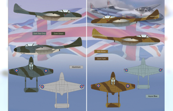 Декаль DE Havilland Vampire. Two seaters