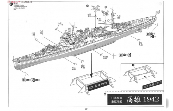 Сборная модель Ironclad Series Japanese Navy Heavy Cruiser Takao 1942 Retake