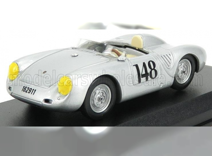 PORSCHE 550rs N148 2nd Aosta- Gran San Bernardo (1957) Wolfgang Von Trips, Silver