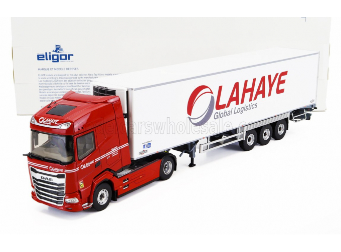 DAF Xg+ Truck Semi-frigo Lahaye Transports (2023), Red White