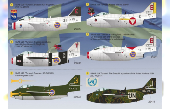 SAAB J29 Tunnan Wet decal