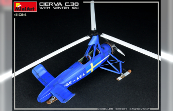 Сборная модель Вертолёт CIERVA C.30 w/ WINTER SKI