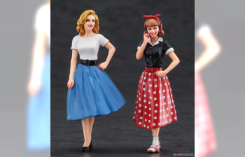 Сборная модель Набор фигур 50's AMERICAN GIRLS FIGURE