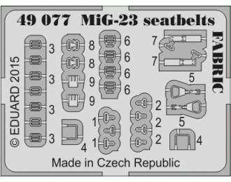 Фототравление для MiG-23 seatbelts FABRIC (ремни безопасности)