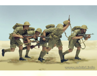 Сборная модель Британская пехота в бою, Северная Африка, 2 МВ