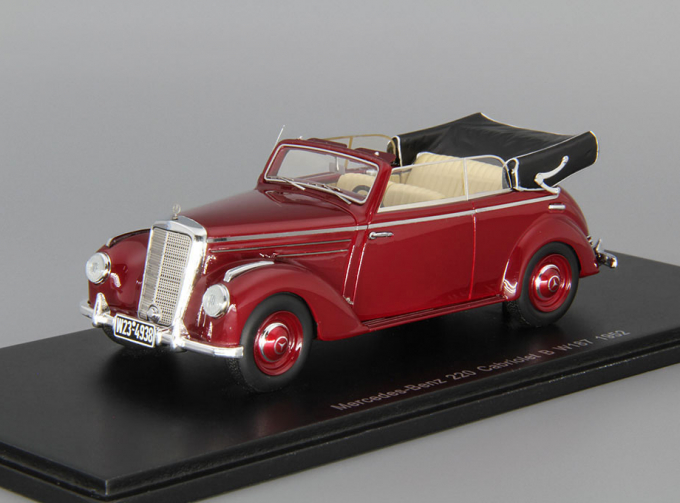 MERCEDES-BENZ 220 Cabriolet B W187 (1952), dark red