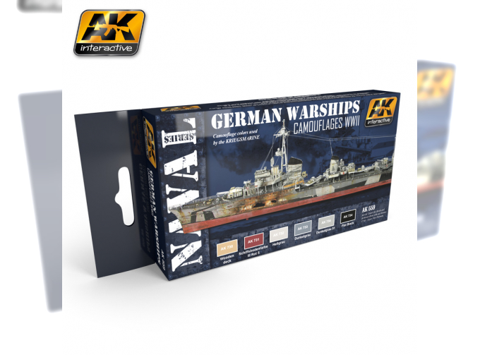 Набор акриловых красок German Warships Set (немецкие корабли)(6 красок)