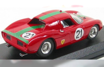 FERRARI 250 Lm Monza 1966 N 21 De Siebenthal, Red