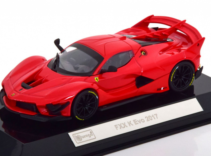 FERRARI Fxx-k Evo Hybrid 6.3 V12 1050hp (2017) - Con Vetrina - With Showcase - Exclusive Carmodel, Rosso Corsa Red