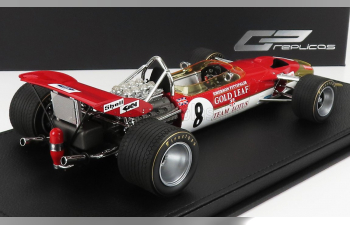 LOTUS F1 49c Ford Gold Leaf Team Lotus N 8 Season 1970 Emerson Fittipaldi - Con Vetrina - With Showcase, Red