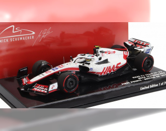 HAAS F1 Vf-22 Ferrari Team Haas №47 8th (first Points) Silverstone British Gp (2022) Mick Schumacher, White Black Red