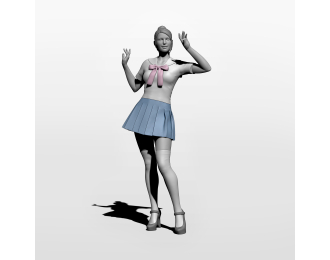 Фигура Японская школьница, окрашенная