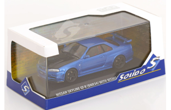 NISSAN Skyline GT-R (BNR34) with Nismo Parts (1996), blue metallic black
